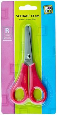 Soho papierschaar rond 13 cm staal rood/zilver Soho papierschaar rond 13 cm staal rood/zilver