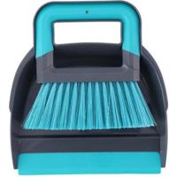 Alpina stoffer en blik 19x21.5 cm blauw/grijs - thumbnail