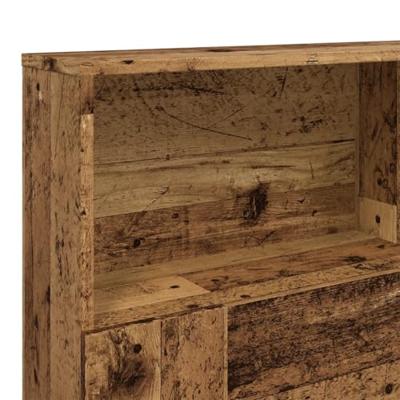 Hoofdbordkast 160x19x103,5 cm bewerkt hout oud houtkleurig