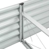 VidaXL Plantenbak verhoogd 240x80x44 cm gegalvaniseerd staal zilver - thumbnail