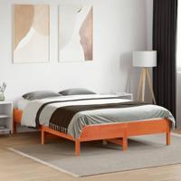 Bedframe massief grenenhout wasbruin 140x190 cm - thumbnail