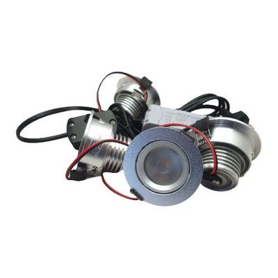 Set 3 x 4 Watt dimbare led inbouwspots Aluminium - 2700K Set 3 x 4 Watt dimbare led inbouwspots Aluminium - 2700K