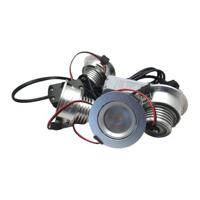 Set 3 x 4 Watt dimbare led inbouwspots Aluminium - 2700K - thumbnail
