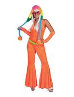 Disco Jumpsuit neon oranje - thumbnail
