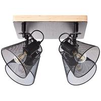 Brilliant 40135/76 - 4 Spots Plafondlamp Metaal/Hout - thumbnail