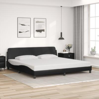 Bedframe "Dover" kunstleer zwart 200x200 cm