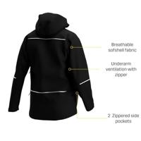 Safety Jogger ACDC Softshell Jas | Zwart/Wit | Maat M - WI1300M00 - thumbnail