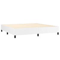 Boxspring met matras kunstleer wit 200x200 cm - thumbnail