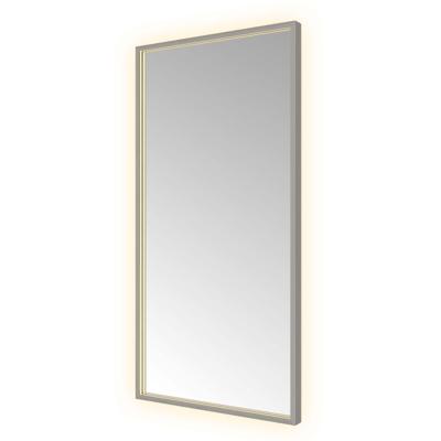 Spiegel Hotbath &MORE 80x50 cm LED-Verlichting Spiegelverwarming Rechthoek Geborsteld Gunmetal