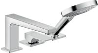 Hansgrohe Metropol 3-gats badrandmengkraan met rechte greep met Secuflex, chroom - thumbnail