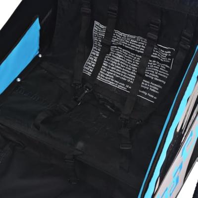 Fietstrailer 30 kg grijs en blauw