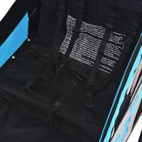 Fietstrailer 30 kg grijs en blauw - thumbnail