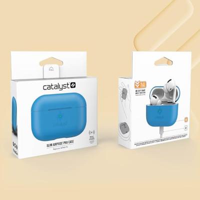 Catalyst Slim Case voor AirPods Pro Skin voor Apple AirPods Pro Charging Case, verwisselbare kleuren, beschermhoes Soft Skin, compatibel draadloos opladen - Blauw