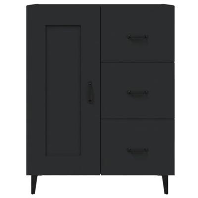 Dressoir 69,5x34x90 cm bewerkt hout zwart