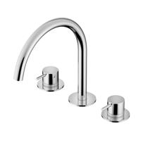 Hotbath Wastafelmengkraan Cobber 3 gats 2-hendel Gebogen 26.1 cm - thumbnail