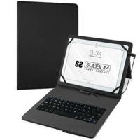 SUBBLIM KeyTab Pro USB-beschermhoes met toetsenbord, tablet, 10,1 inch, micro-USB-adapter, type C-klep - thumbnail
