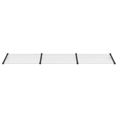 Deurluifel 358,5x90 cm polycarbonaat zwart en transparant - thumbnail