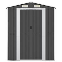 Tuinschuur 192x108x223 cm gegalvaniseerd staal antracietkleurig - thumbnail