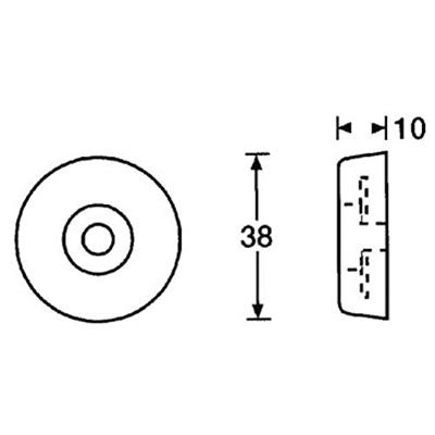 Adam Hall 4906 Rubber voetje 38x10mm