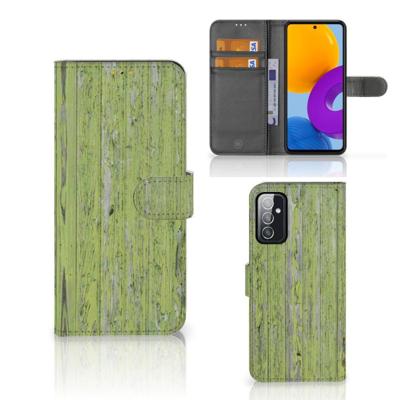 Samsung Galaxy M52 | Book Style Case | Green Wood