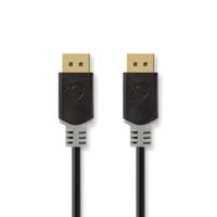 Nedis CCBW37014AT20 Displayport-kabel Displayport Male Displayport Male 8k@60hz Verguld 2.00 M Rond Pvc Antraciet / Grijs Doos - thumbnail