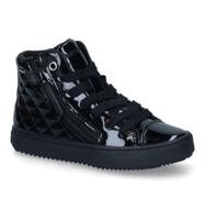 Meisjessneakers halfhoog Kalispera Girl GEOX® gelakt zwart - thumbnail