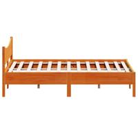 Bedframe zonder matras massief grenenhout wasbruin 160x200 cm - thumbnail