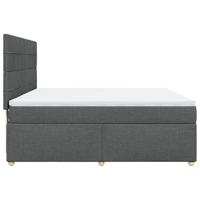 Boxspring met matras stof donkergrijs 180x200 cm - thumbnail