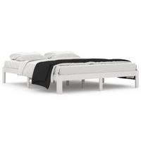 Bedframe massief hout wit 120x190 cm - thumbnail