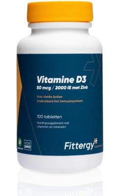 Fittergy Vitamine D3 50mcg Met Zink Tabletten