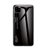 Voor iPhone 11 Pro gradiënt kleur glas geval (zwart) - thumbnail