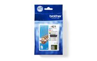 Brother LC421VALDR inktcartridge 4 stuk(s) Origineel Zwart, Cyaan, Magenta, Geel - thumbnail