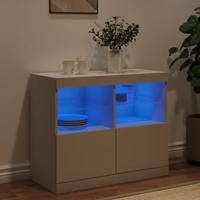 Dressoir met LED-verlichting 81x37x67 cm wit - thumbnail
