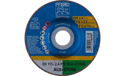 PFERD TOOLS EH 115-2,4 PSF ALU+STONE 61830122 Doorslijpschijf gebogen 115 mm 25 stuk(s) Aluminium, Non-ferrometaal, Titanium, Titaniumlegering, Gietijzer, PFERD TOOLS EH 115-2,4 PSF ALU+STONE 61830122 Doorslijpschijf gebogen 115 mm 25 stuk(s) Aluminium, Non-ferrometaal, Titanium, Titaniumlegering, Gietijzer,