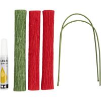 Creativ Company Mini hobbyset crêpepapier, rozen, crêpe-verhouding: 180%, 105 gr, 1 doos - thumbnail