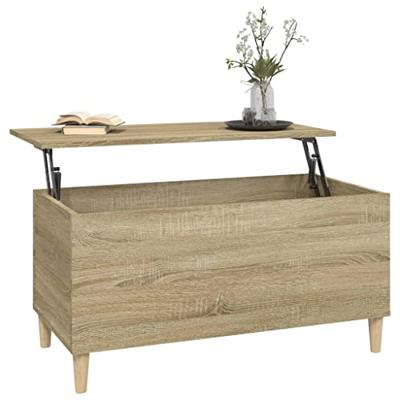 Salontafel 90x44,5x45 cm bewerkt hout sonoma eikenkleurig