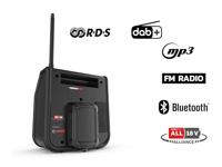 PerfectPro DPR2-18V Bouwradio DAB+, VHF (FM) AUX, Bluetooth, DAB+, FM Spatwaterbestendig, Stofdicht, Stofvast Zwart - thumbnail