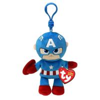 TY Beanie Babies Clip Marvel Knuffel Captain America 12 cm - thumbnail