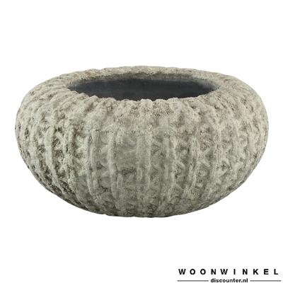 Linny Light Green ceramic ribbed pot small top S Linny Light Green ceramic ribbed pot small top S