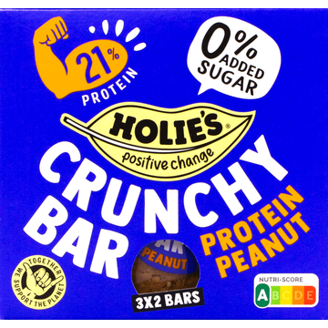 Holie&apos;s Crunchy Bar Protein Peanut 6 x 20g bij Jumbo