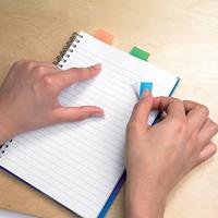 Post-it Index standaard, ft 25,4 x 43,2 mm, blister met 3 kleuren, 20 tabs per kleur - thumbnail