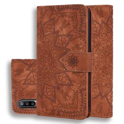 Voor Xiaomi mi CC9e/mi a3 kalf patroon Mandala dubbele vouwen ontwerp reliëf lederen draagtas met portemonnee & houder & kaartsleuven (bruin) Voor Xiaomi mi CC9e/mi a3 kalf patroon Mandala dubbele vouwen ontwerp reliëf lederen draagtas met portemonnee & houder & kaartsleuven (bruin)