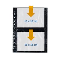 Herma zichtmappen 13x18 cm liggend zwart 10 hoesjes - thumbnail