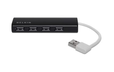 Belkin F4U042bt USB 2.0 Hub, 1:4, Slim, Passiv schwarz