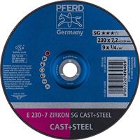 PFERD TOOLS 62223628 E 230-7 ZIRKON SG CAST+STEEL Afbraamschijf gebogen Diameter 230 mm Boordiameter 22.23 mm Grijs/grauw sferoïdisch gietijzer, Staal, Gegoten - thumbnail