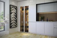 Kare Design Bistro Double Wijnrek - B70 X D6 X H160 Cm - Zwart Metaal - thumbnail