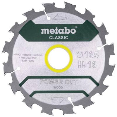 Metabo Accessoires Cirkelzaagblad PowerCutClassic Ø 165x30 16WZ 5° - 628416000