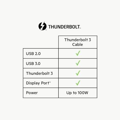 Belkin Thunderbolt 3-kabel (Thunderbolt-kabel van 100 W, USB-C naar USB-C), 0,8 m