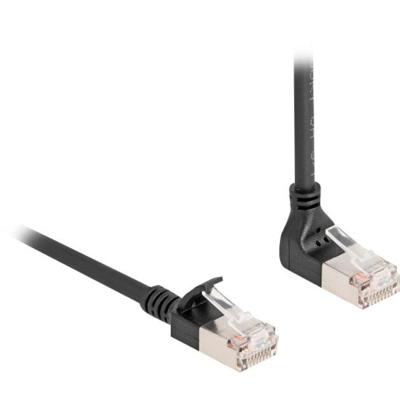 DeLOCK RJ45 Network Cable Cat.6A S/FTP Slim 90° upwards angled / straight 5 m kabel DeLOCK RJ45 Network Cable Cat.6A S/FTP Slim 90° upwards angled / straight 5 m kabel