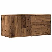 Tv-meubel 80x34x35,5 cm bewerkt hout oud houtkleurig - thumbnail